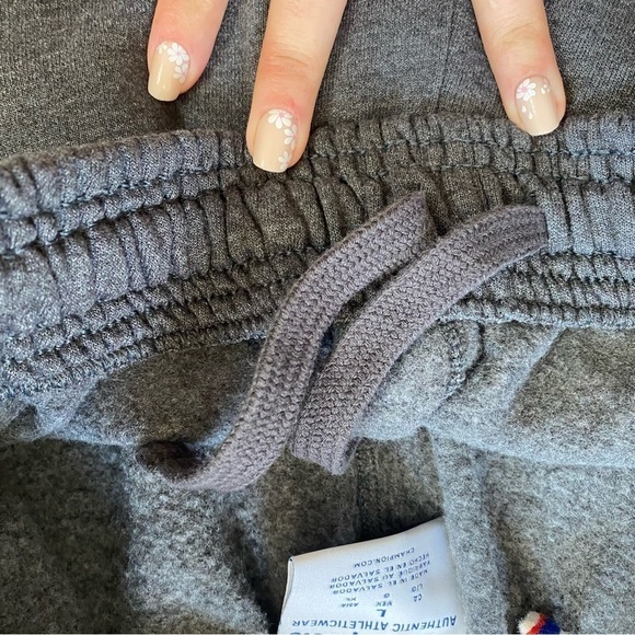 Champion Men’s Cut Off Sweat Pants Shorts Dark Gray Large - Picture 6 of 7